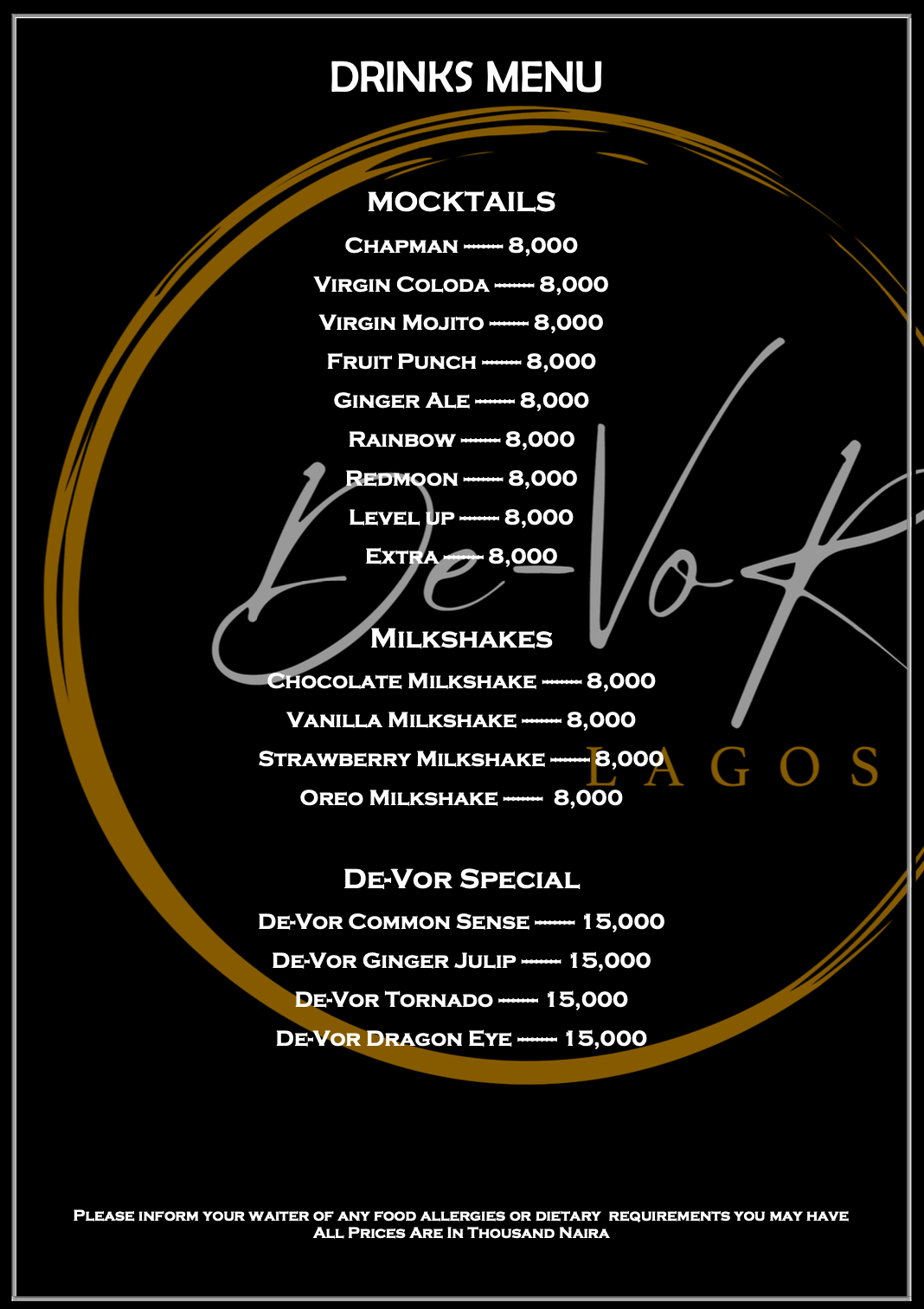 Menu 5