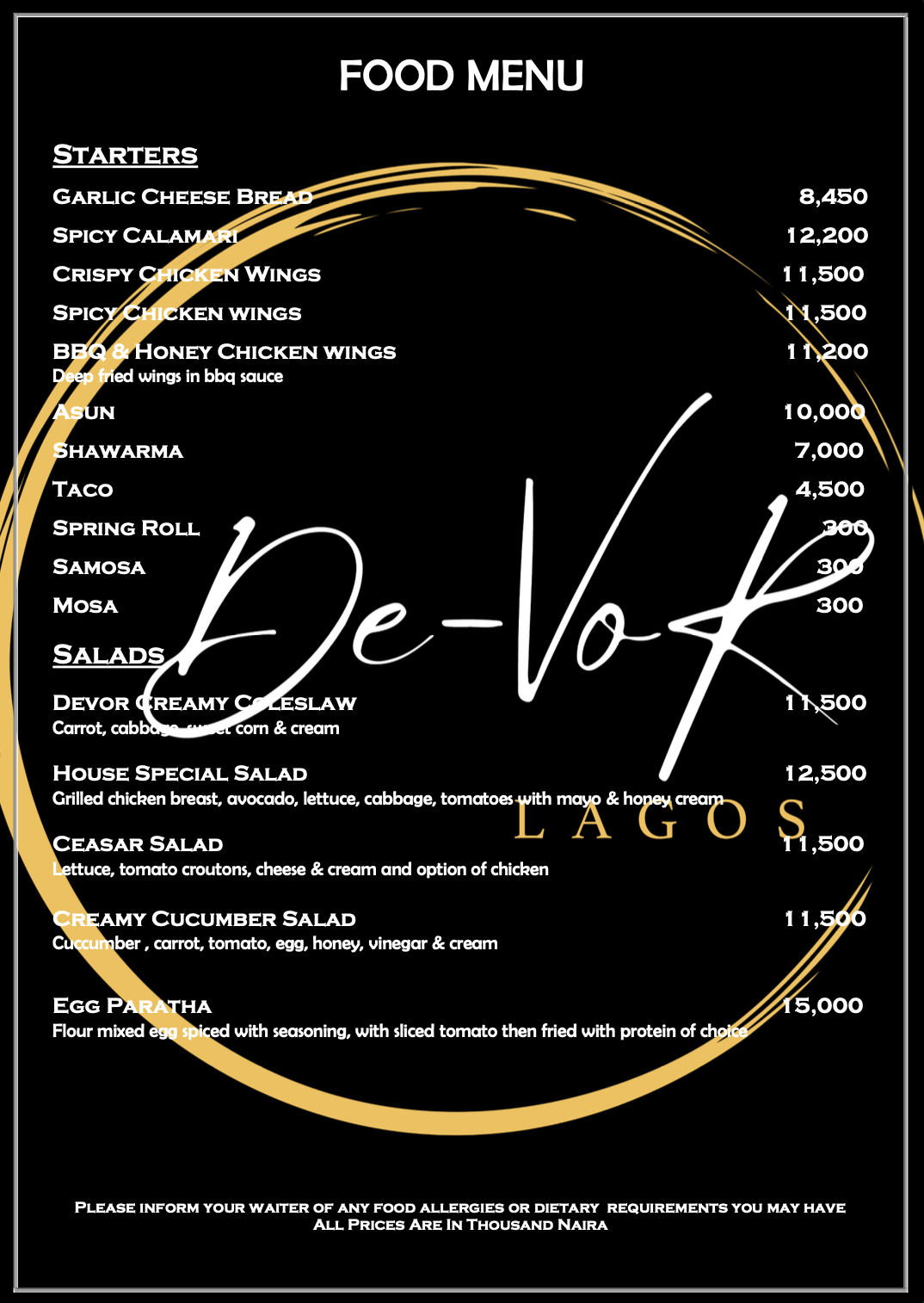 Food Menu 1