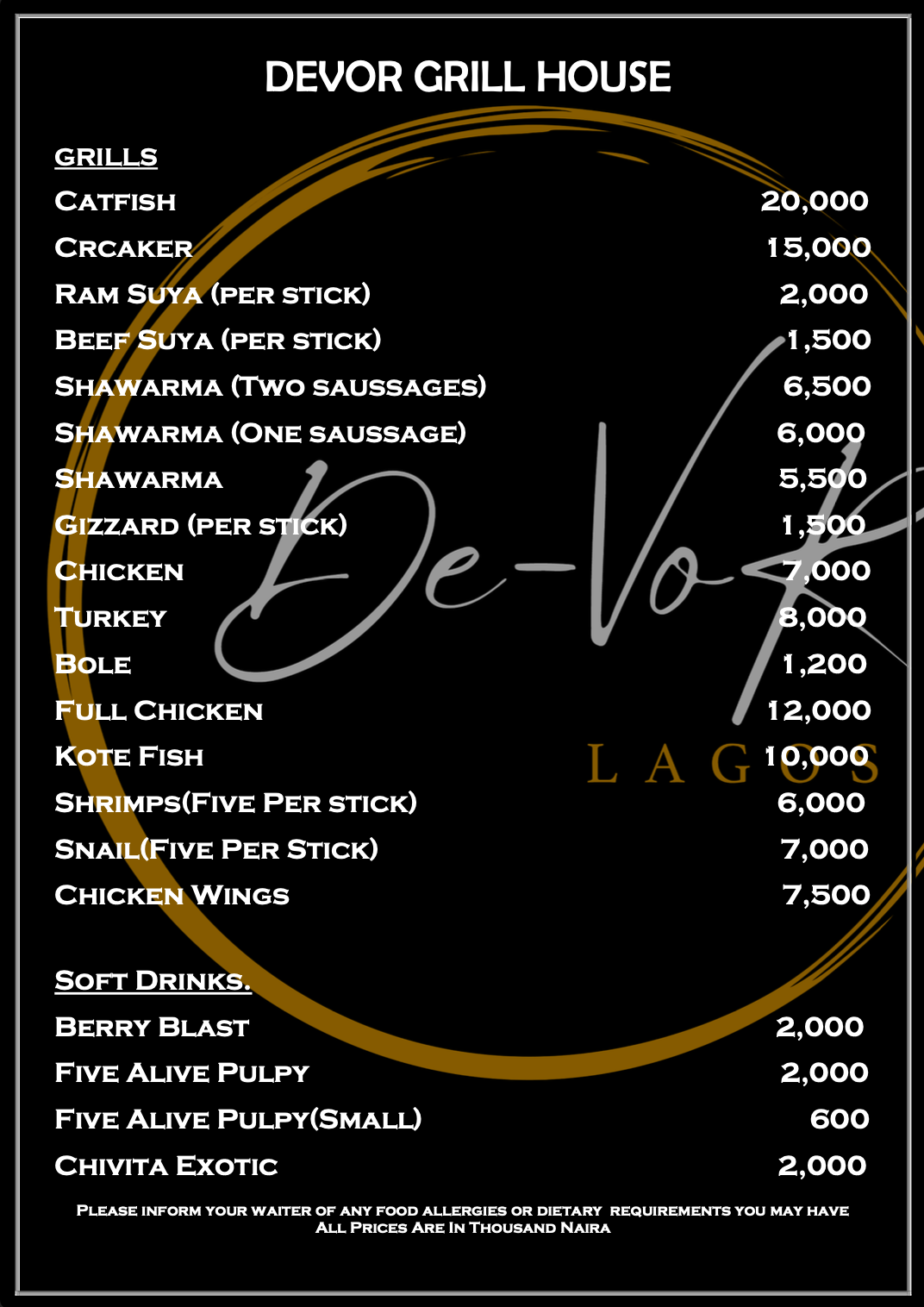 Grill Menu 2