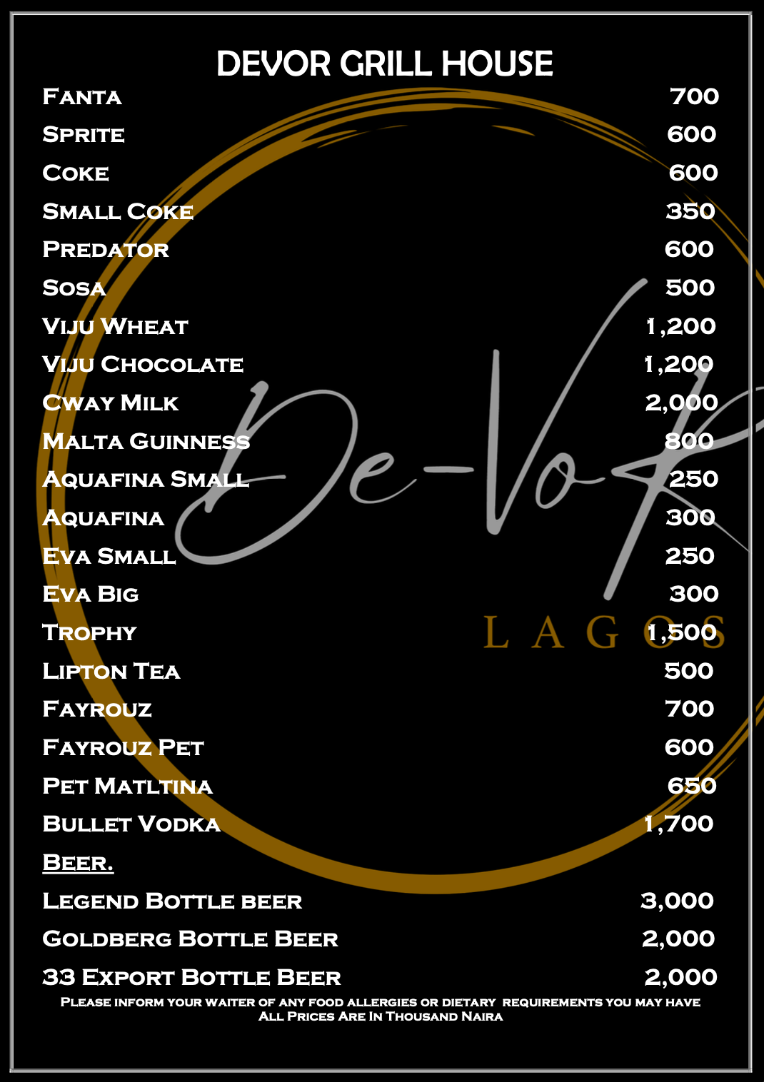 Grill Menu 3
